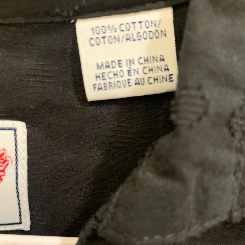 Roper Black Sheer White Floral Embroidery Short Sleeve Women’s Lg Top. 2224 - Image 5