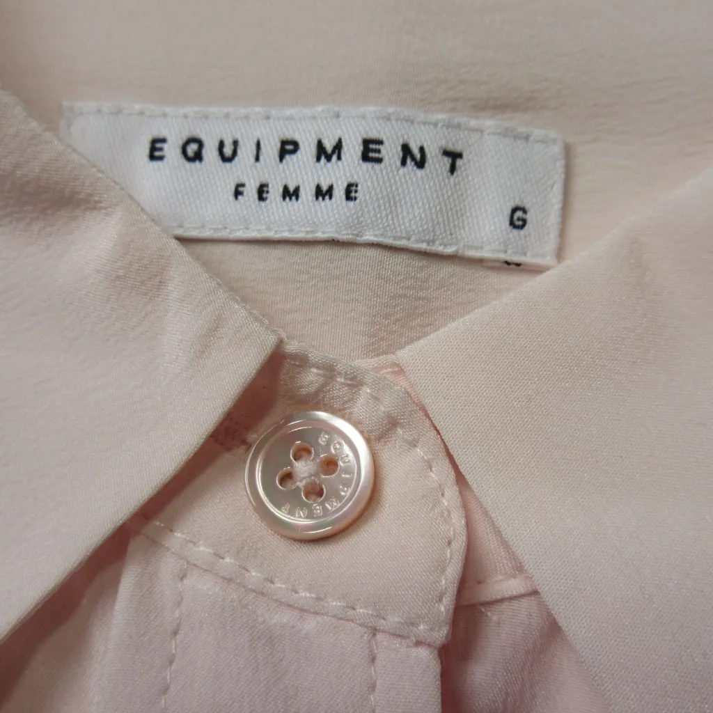 NWT Equipment Slim Signature in Lilac Snow Washed Silk Button Down Shirt L $214 - Image 3