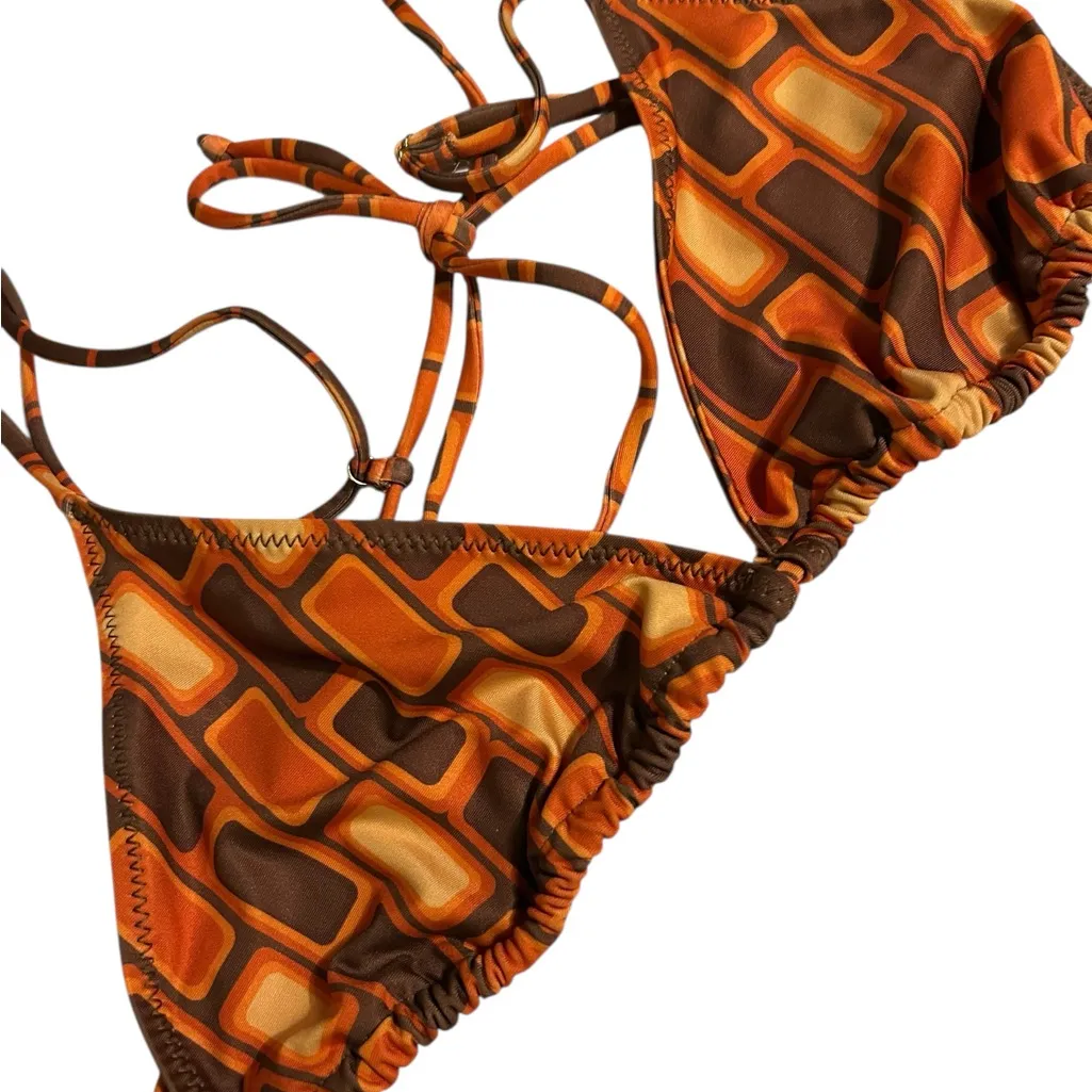 New Free People inner Realm bikini top sumertime triangle Large - Image 5