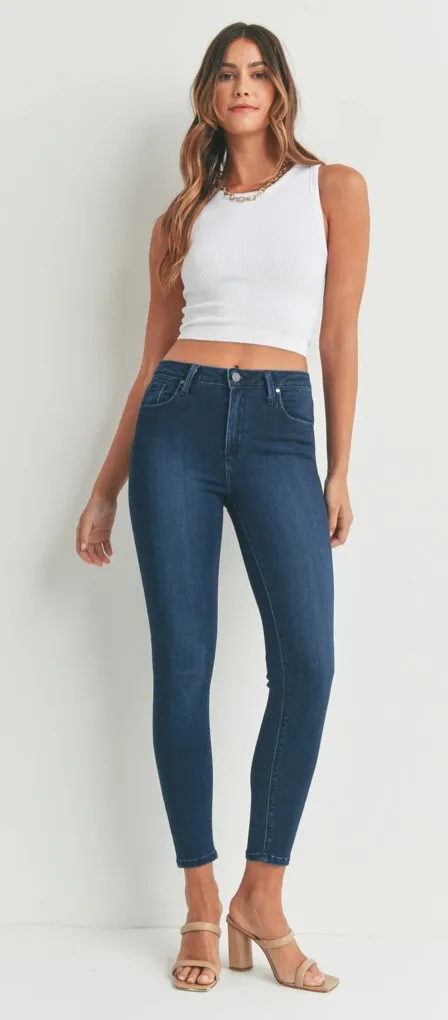 Just Black Denim Skinny Jeans Dark Wash Size 30 - Image 1