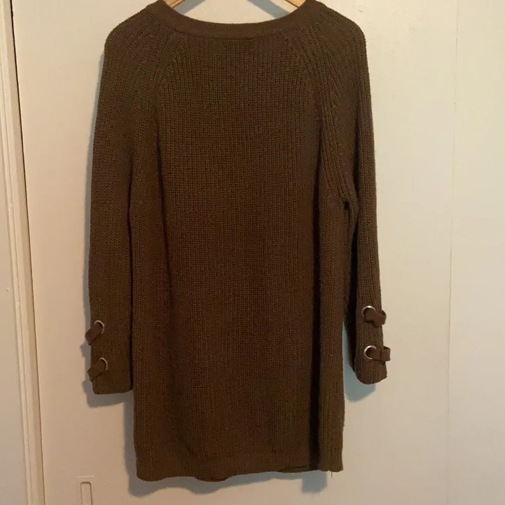 Military Hippie Lace Front Sweater - Image 4