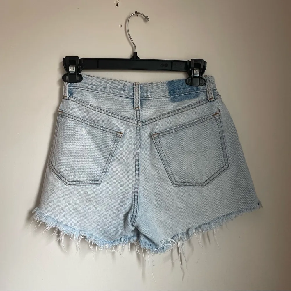 Abercrombie & Fitch Blue Jean Shorts Distressed High-Waisted - Image 2