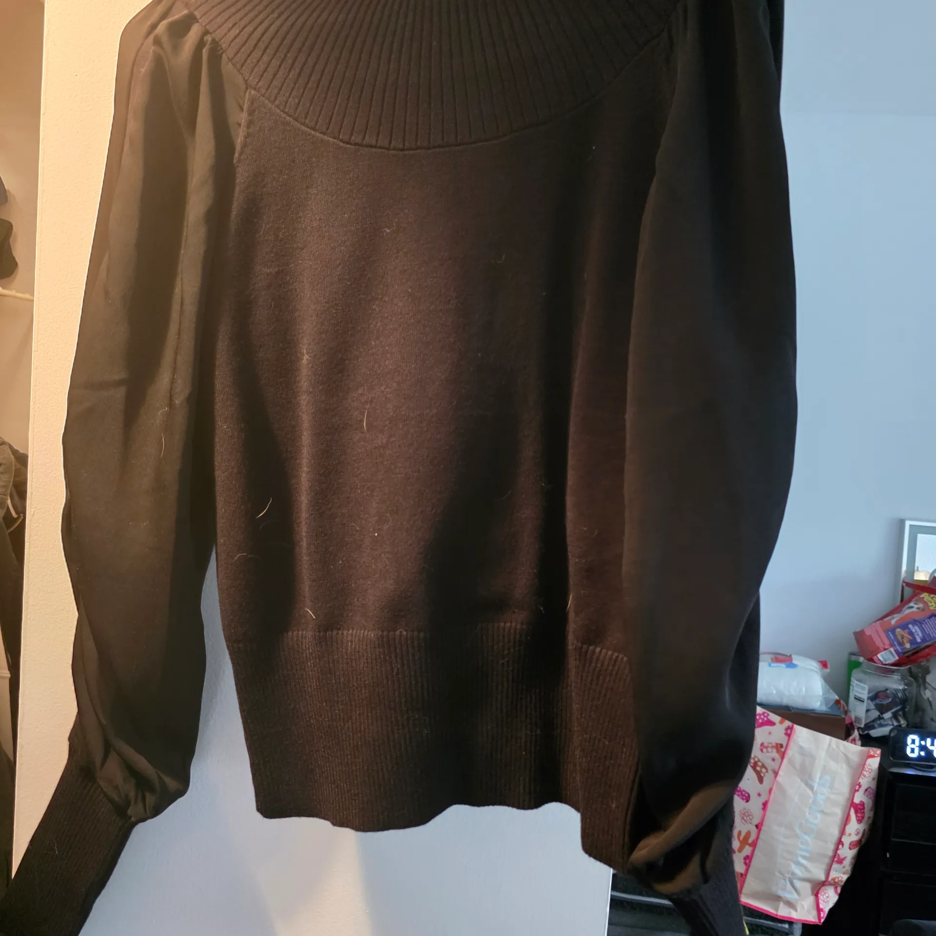 White House Black Market Black Cowl Neck Sweater - Image 2