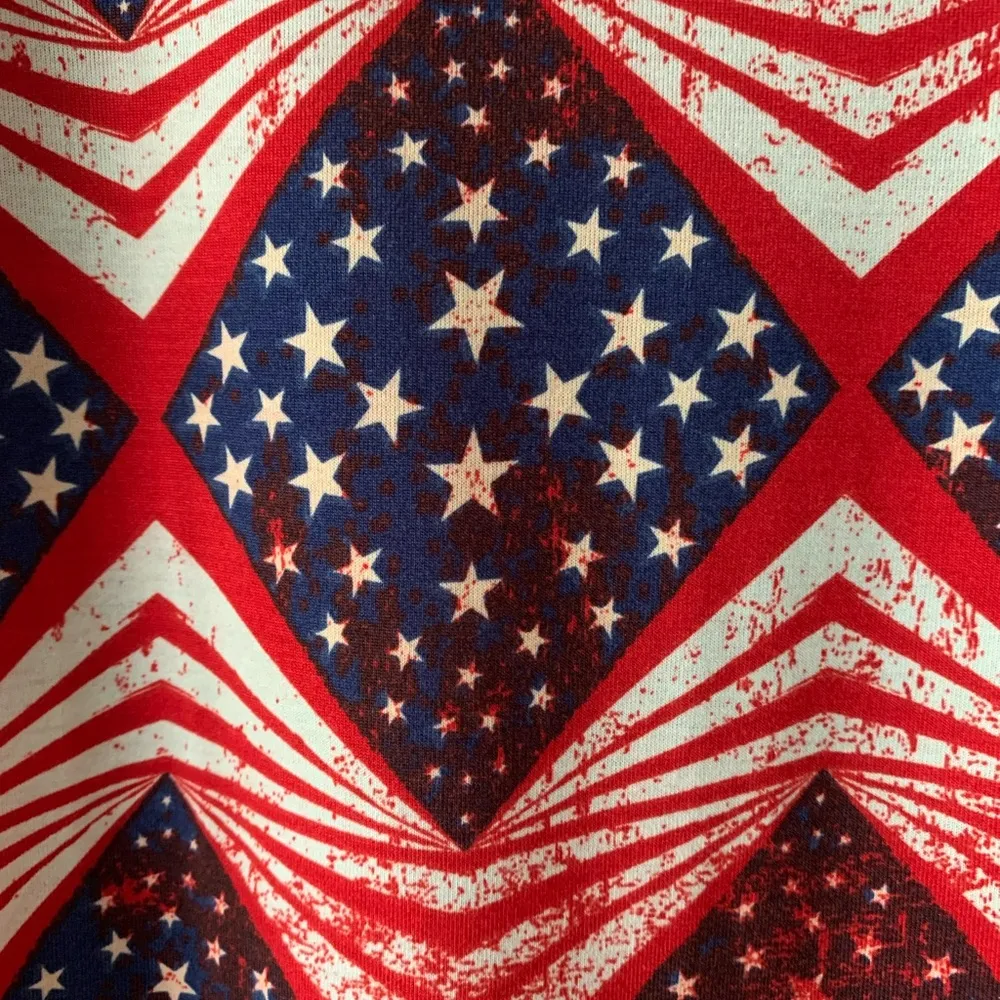 XS Red White and Blue Stars and Stripes Dress - LuLaRoe - Image 3