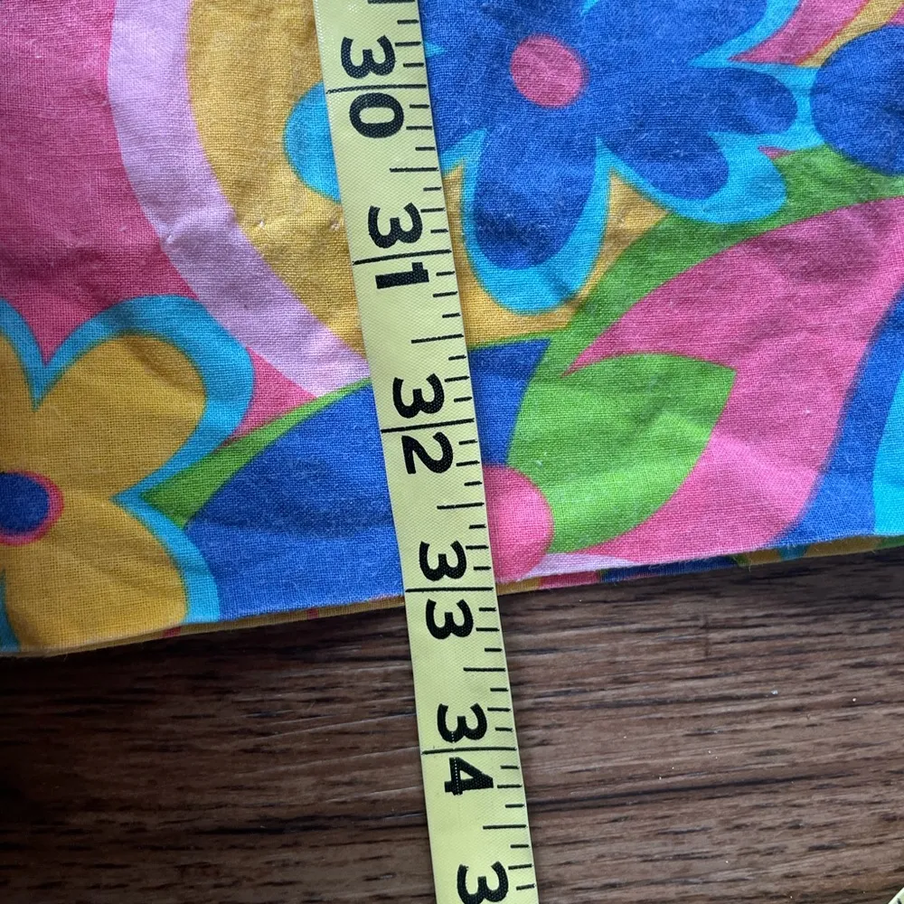 Vtg Y2K Retro Floral Mini Dress Sz 8 Swirl Island Casuals Yellow - Image 13