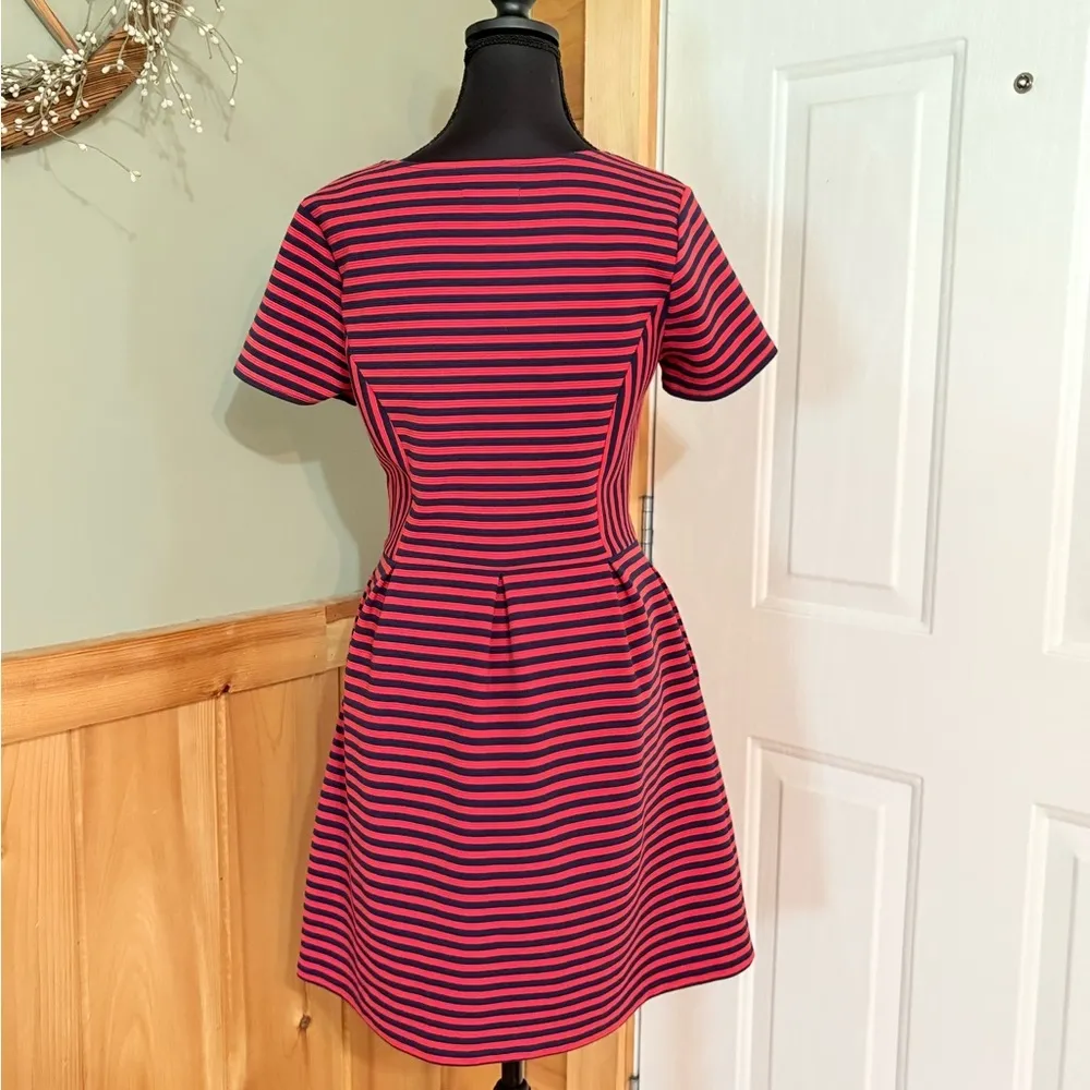 Madewell Red and Blue A-Line Mini Dress - Image 5