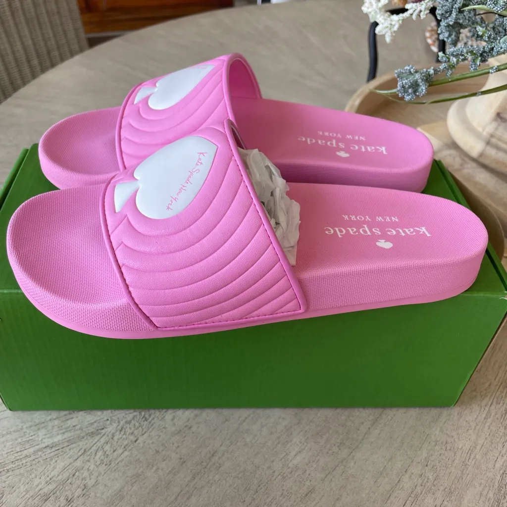 Kate Spade Leather Splash Pool Slides New in box! - Image 3
