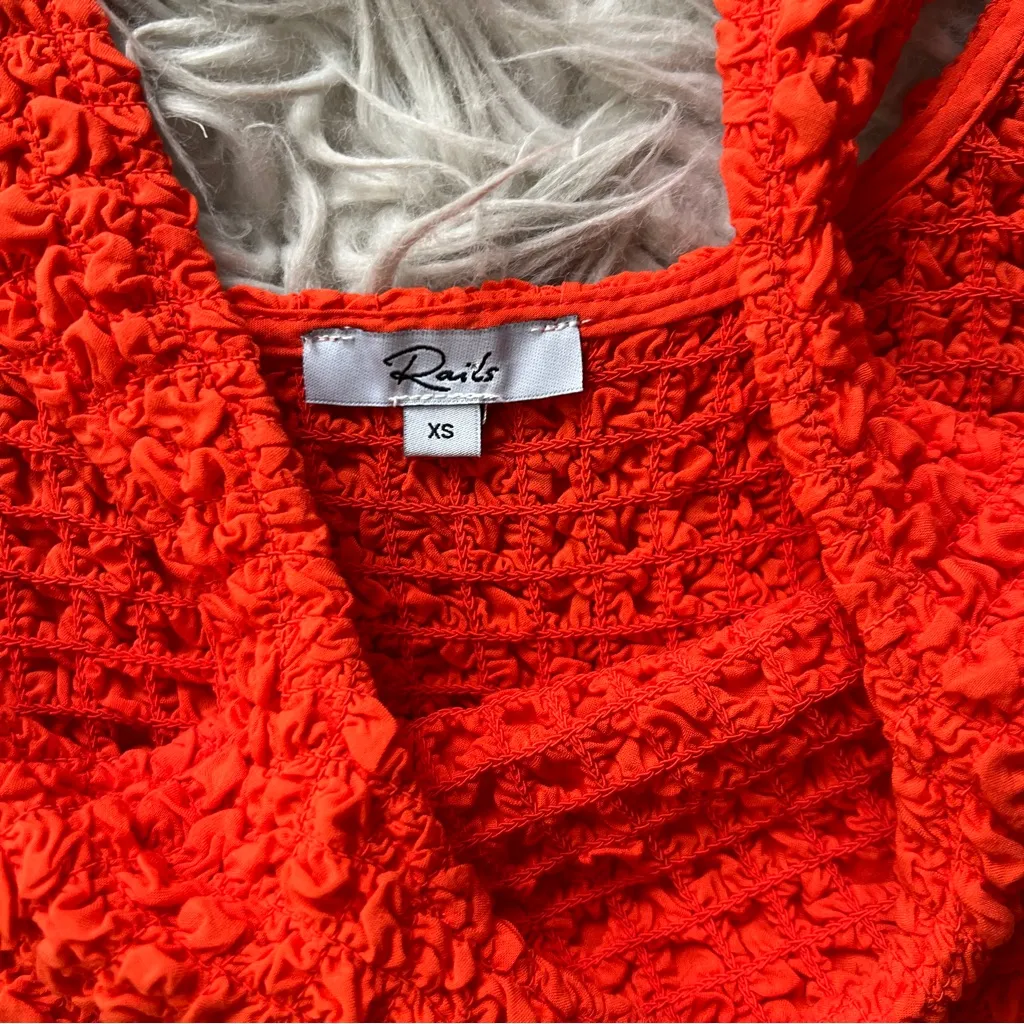 Rails cherry orange sleeveless bodycon popcorn mini dress - Image 9