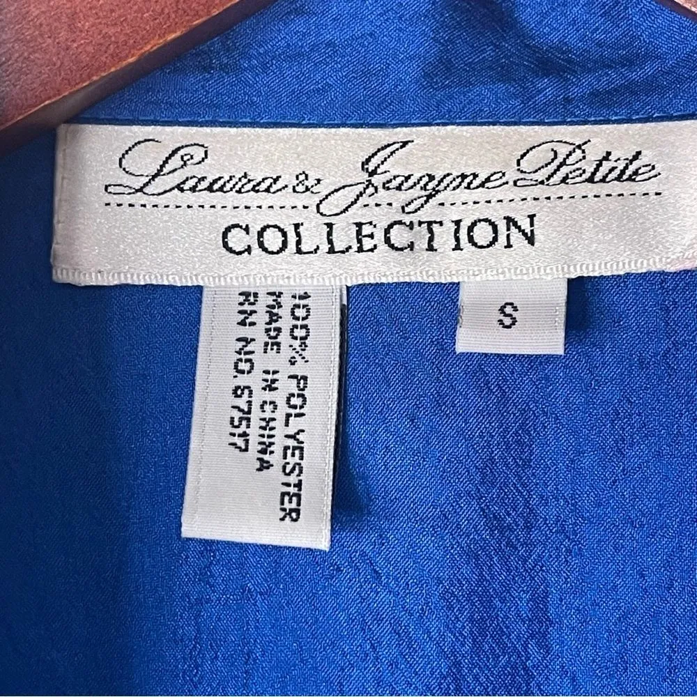 Vintage Laura & Jane Size Small Vibrant Blue 80s Jumpsuit - Image 7