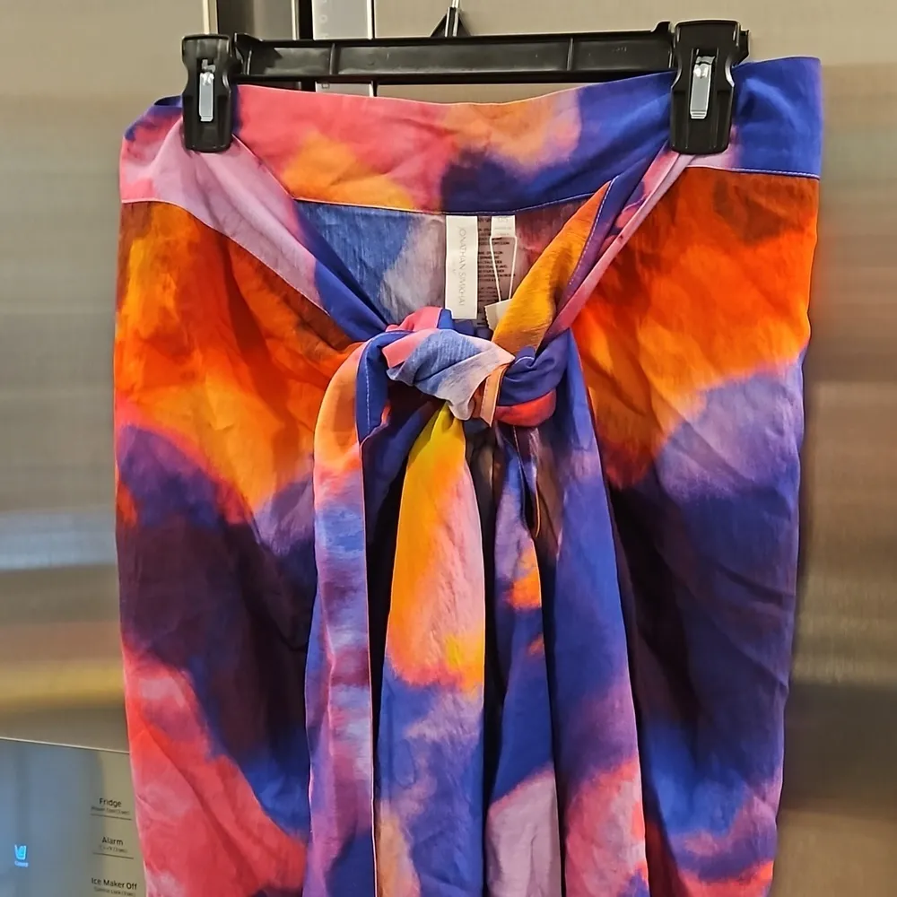 💕JONATHAN SIMKHAI💕 Makai Print Coverup Skirt ~ Cobalt Watercolor One Size NWT - Image 8