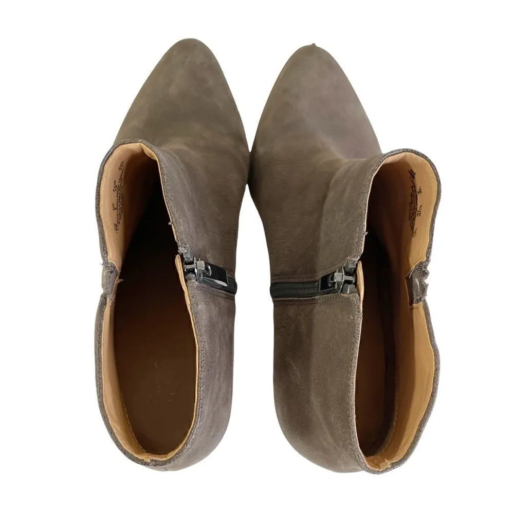 Franco Sarto Aeron Brown Leather Chelsea Side Zip Ankle Boots Sz 10 - Image 7