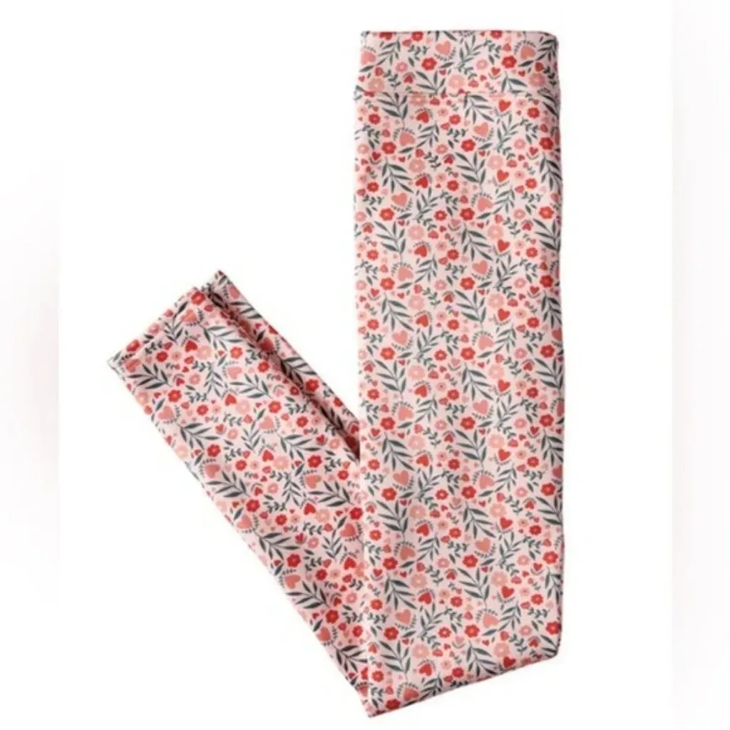 NEW Serra Fleece Lined Leggings Women's Size Small Pink Floral Extra Tight Fit - Image 5