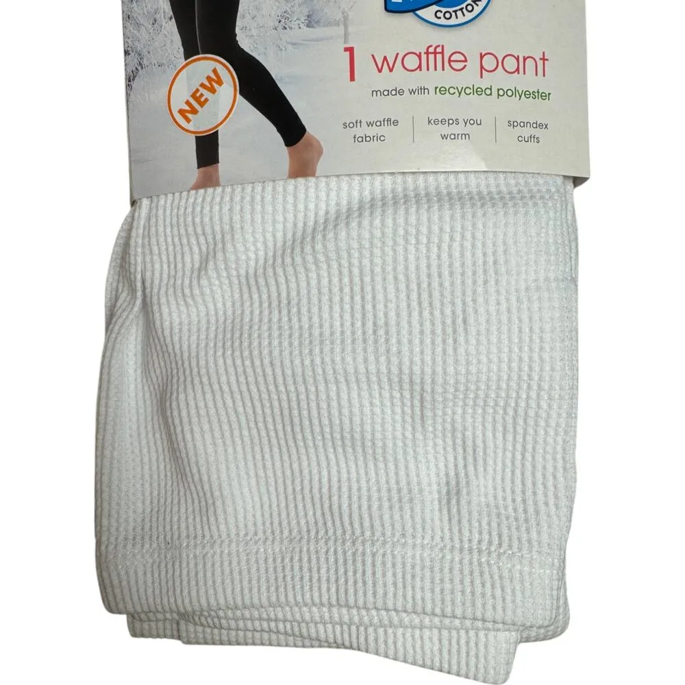 FRUIT of the LOOM Womens XXXL (22) Eversoft Waffle Thermal Bottoms Pant White - Image 7