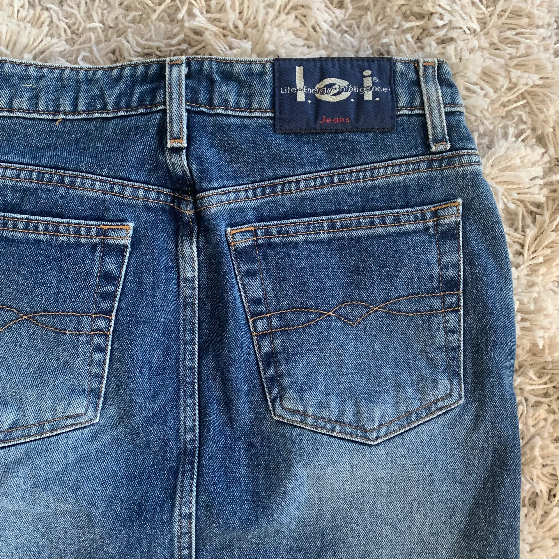 Vintage Y2K Early 2000s Medium Wash . Denim Skirt LEI Skirt - Image 2