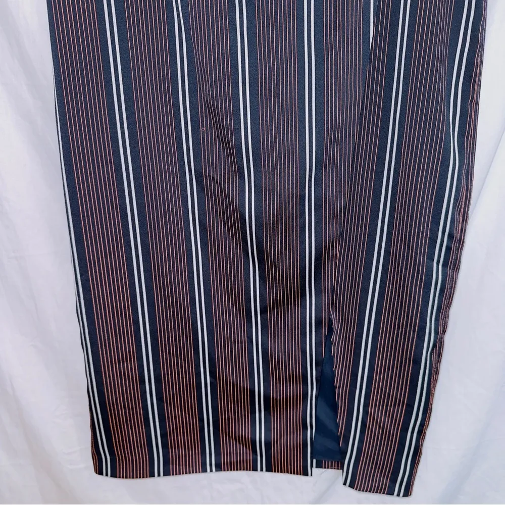Banana Republic High Waisted Striped Midi Wrap Skirt size 4 - Image 3