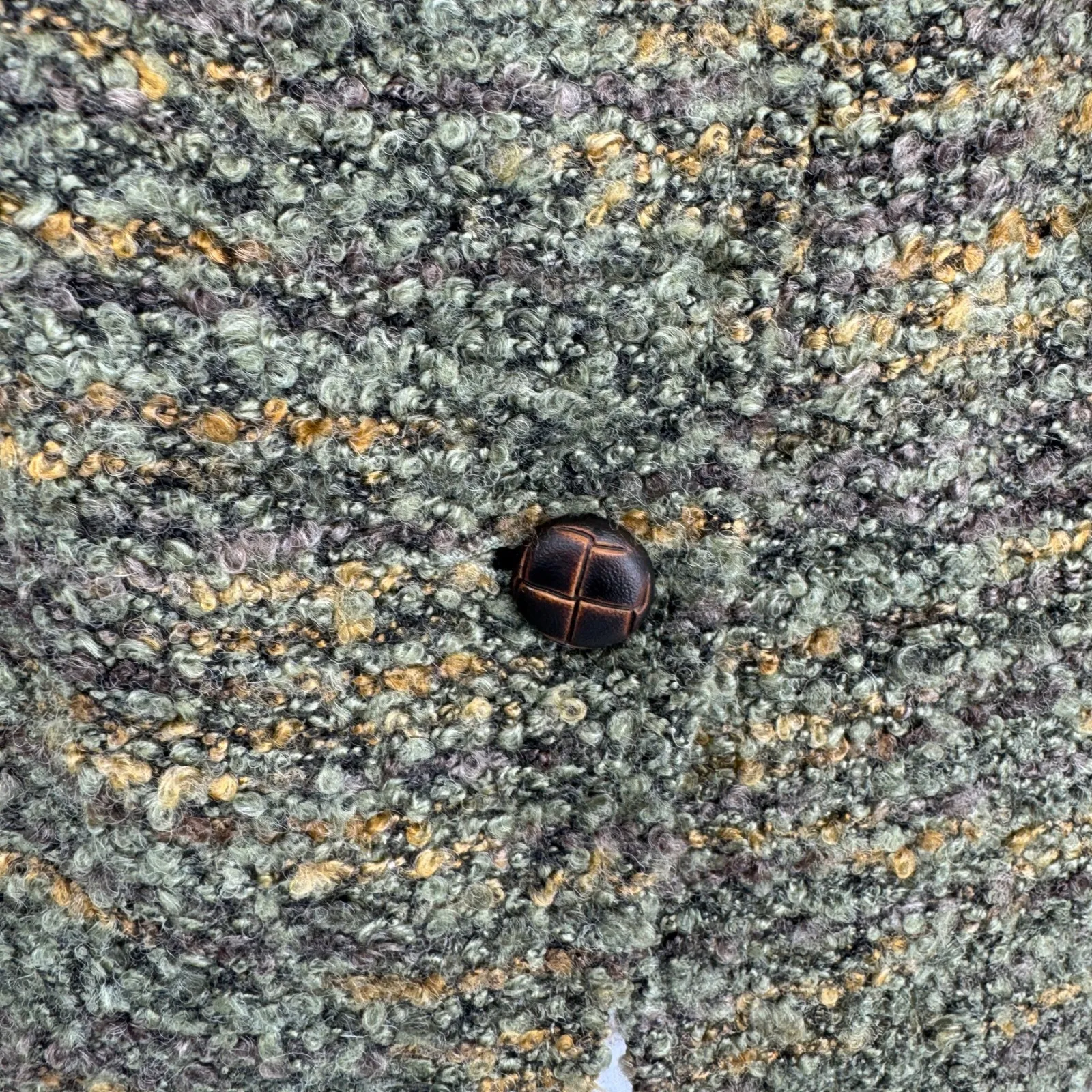 Free People Knit Cardigan Sweater Womens M Green Wool Blend Eclectic Grandpa - Image 5