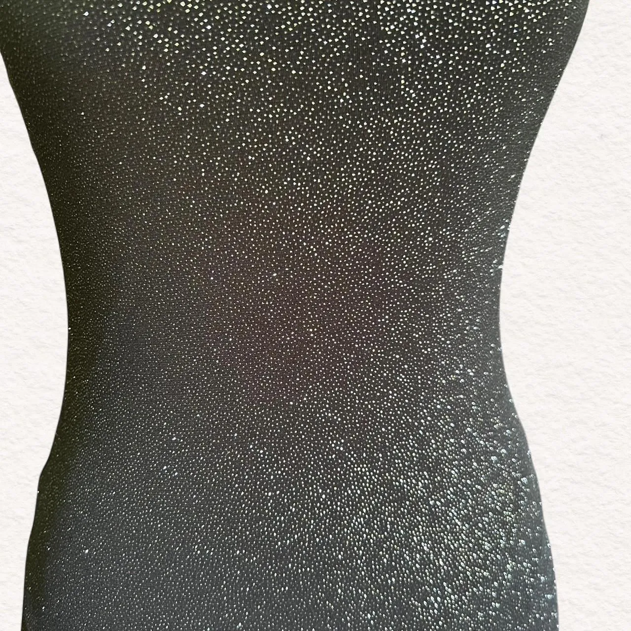 Lucy in the sky Women's Black Mini Shimmer Dress size small - Image 2