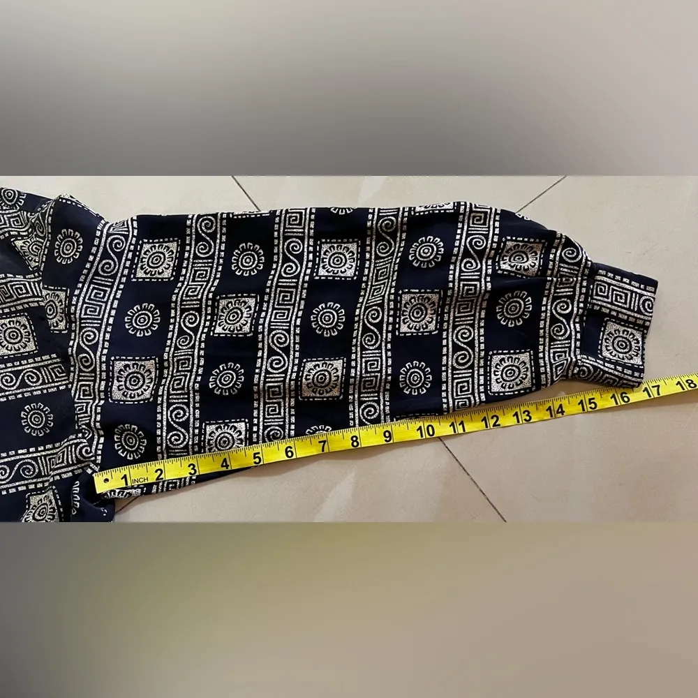 Dana Buchman 100% silk multicolored tunic top Stamped Lightweight blouse Size 12 - Image 10