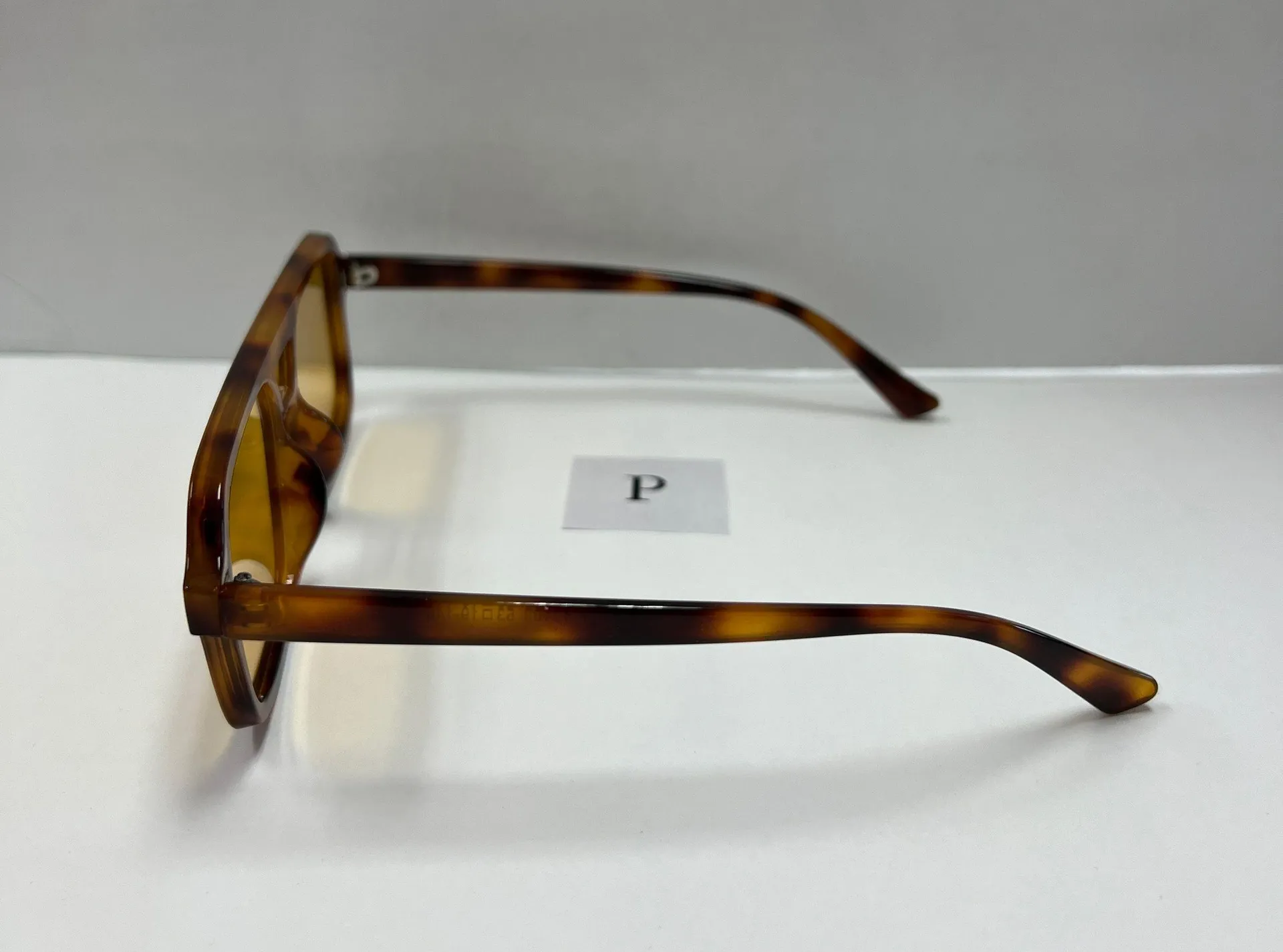 Leopard Aviator Sunglasses With Yellow Lenses Orange - Image 3