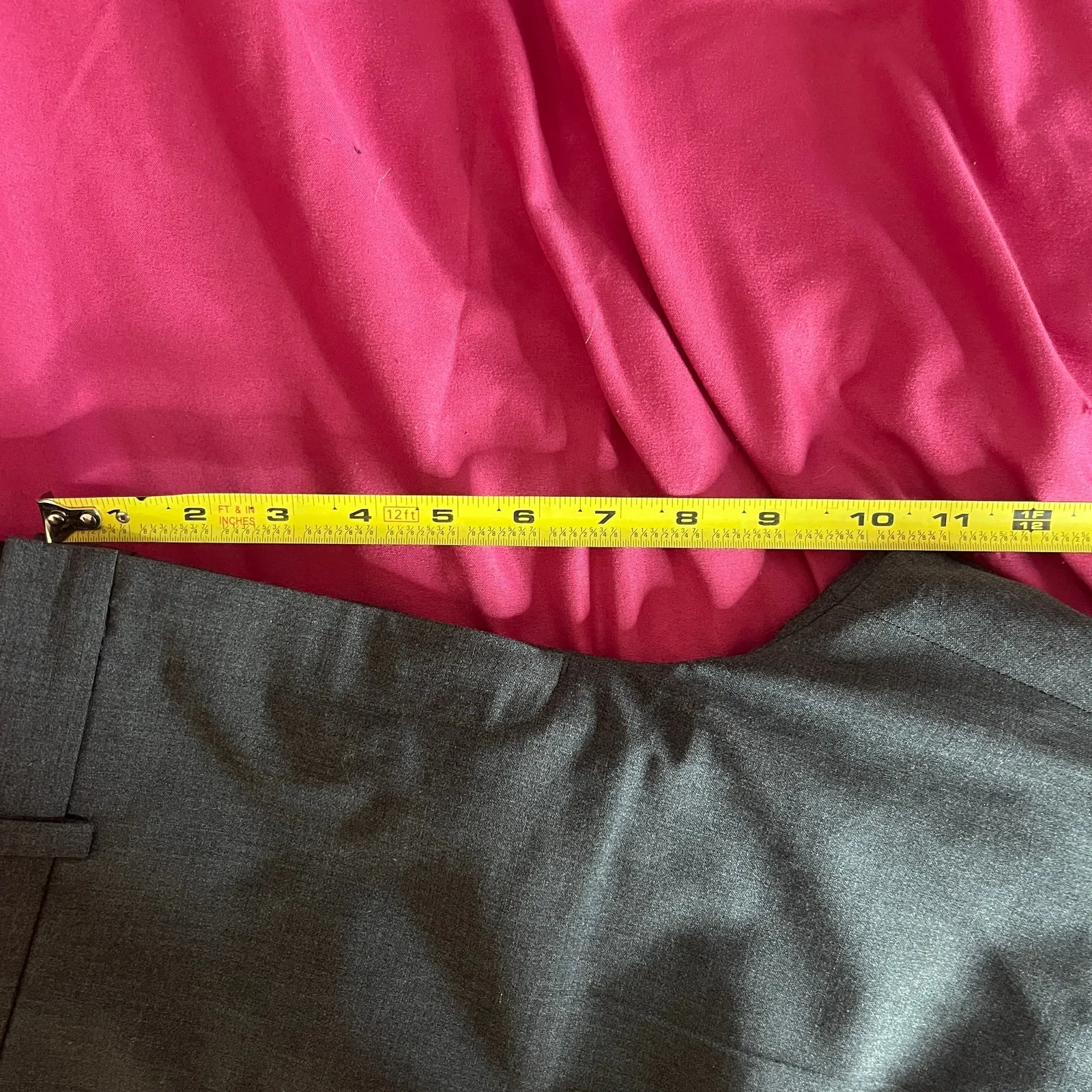 Theory Women's Demitria 4 Traceable Wool Gray Dress Trouser Pants Size 8 - Image 7