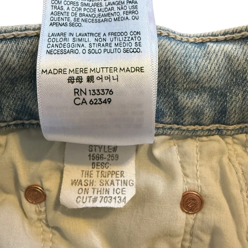 MOTHER The Tripper Skating On Thin Ice Jeans 28 Blue Size 25 - Image 12