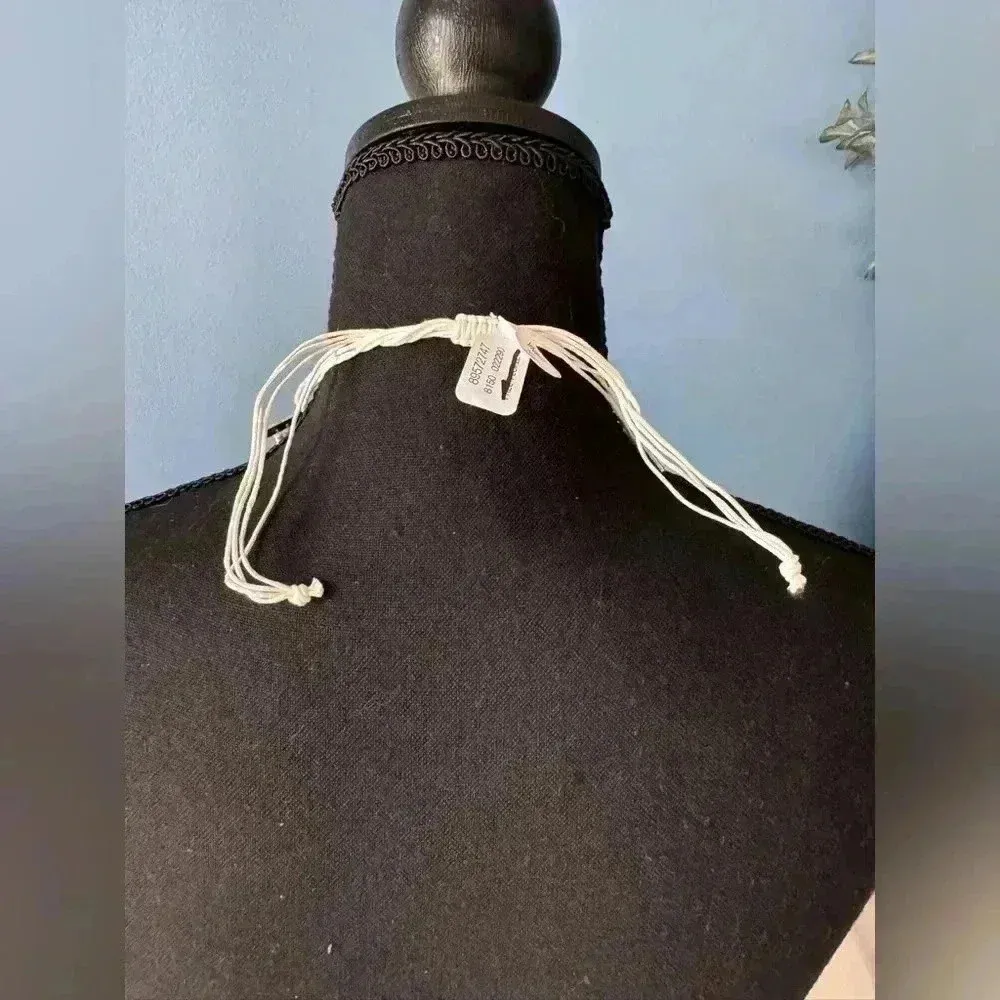 NWT Free People Milos Layered Necklace ~ White - Image 8