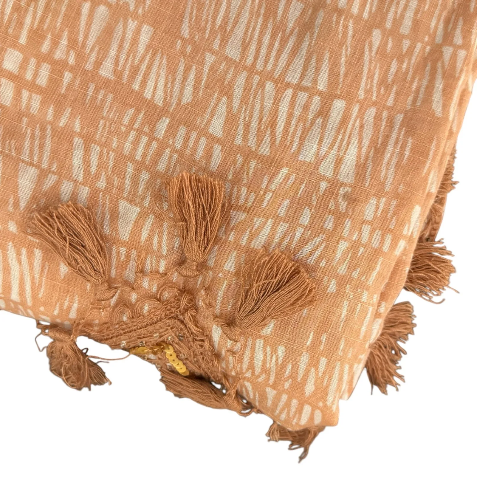 J. Crew‎ Tunic Top Womens 8 Tassel Fringe Beach Resortwear Sequins BOHO Vacation - Image 10