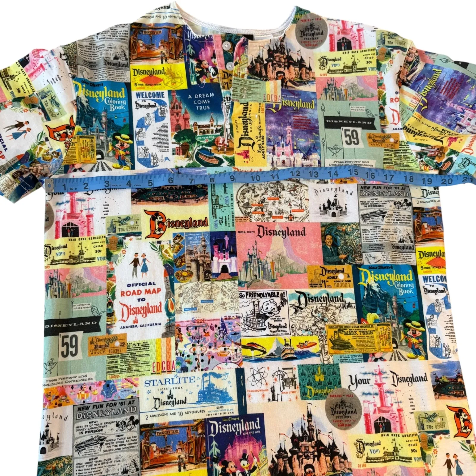 Disney RARE 100 Disneyland Map Print T-Shirt Dress Colorful Theme‎ Park 
Small - Image 5