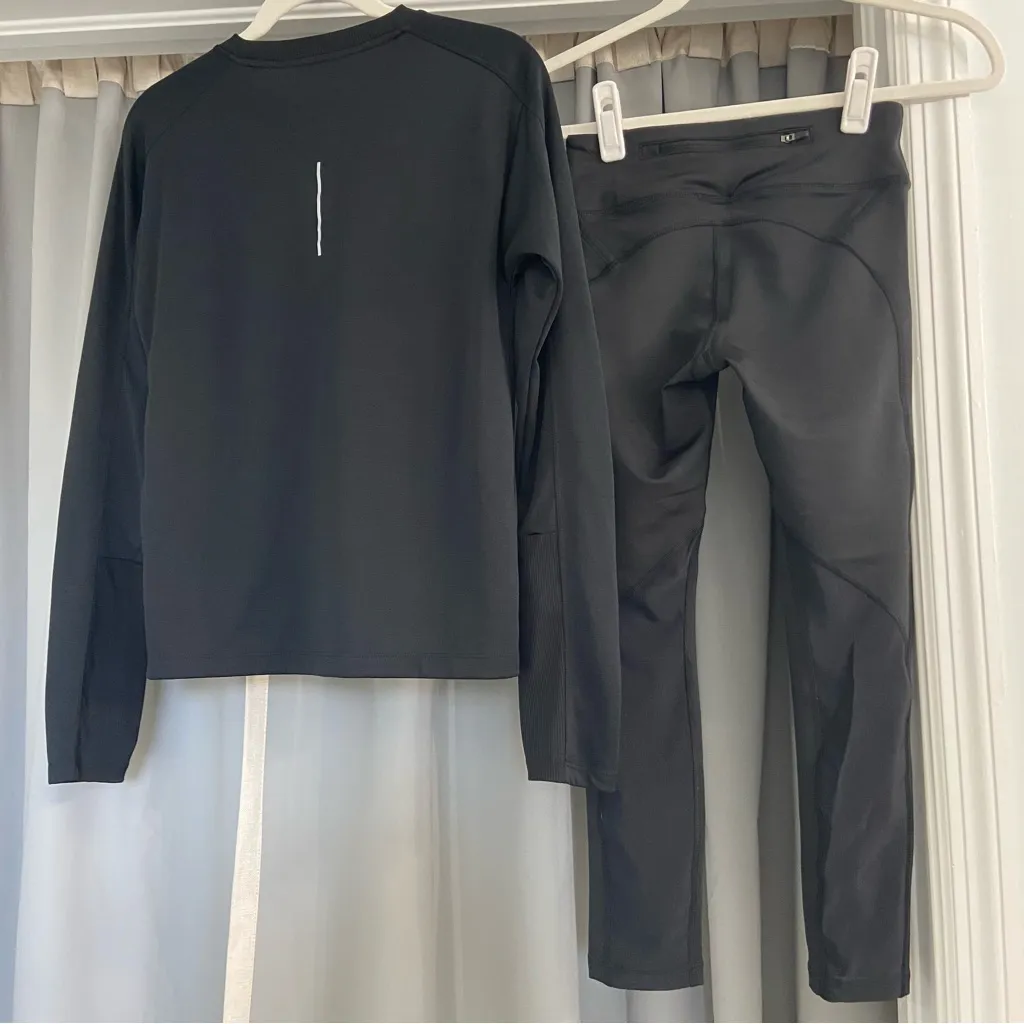 NIKE Crew Neck Top and Leggings Black XSmall - Image 9