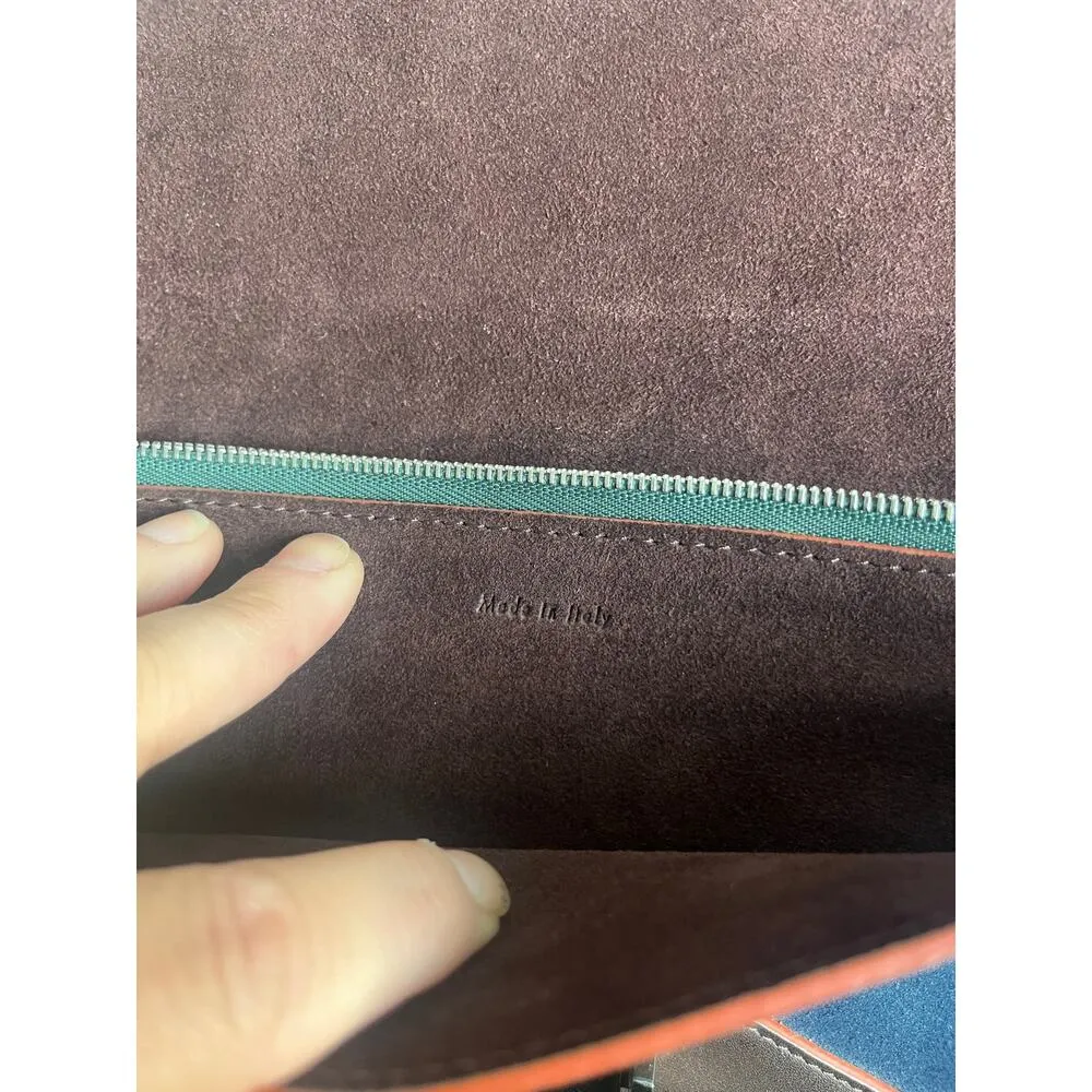 Diamond envelope clutch green and blue - Image 7