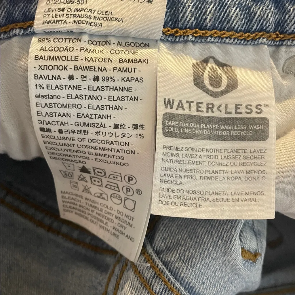 Levi's Premium Wedgie Icon Fit Ankle Tapered Leg Button Fly Denim Jeans Size 27 - Image 3