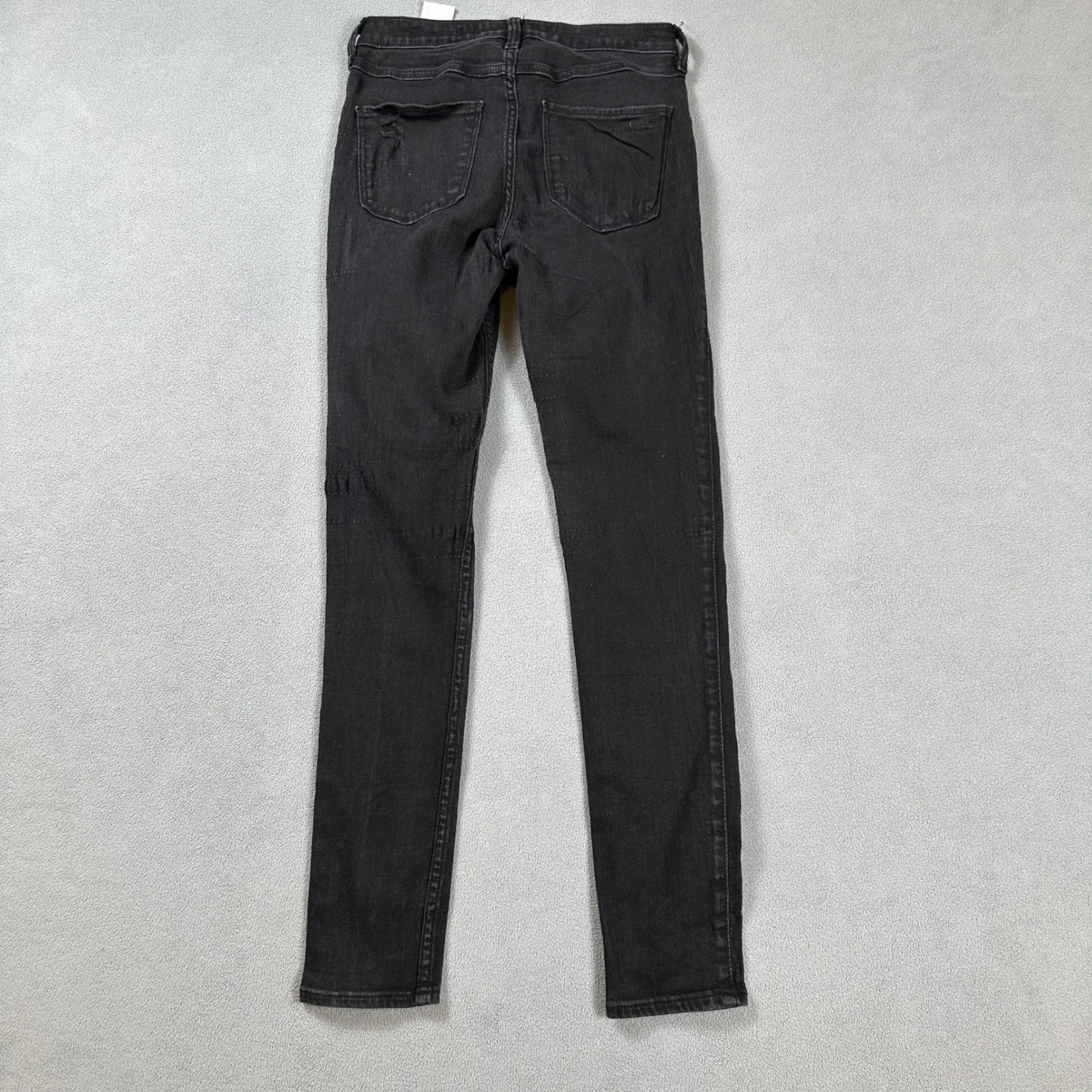 Hollister Jeans Womens 26 Black High Rise Legging Distressed Ripped Skinny Denim - Image 2