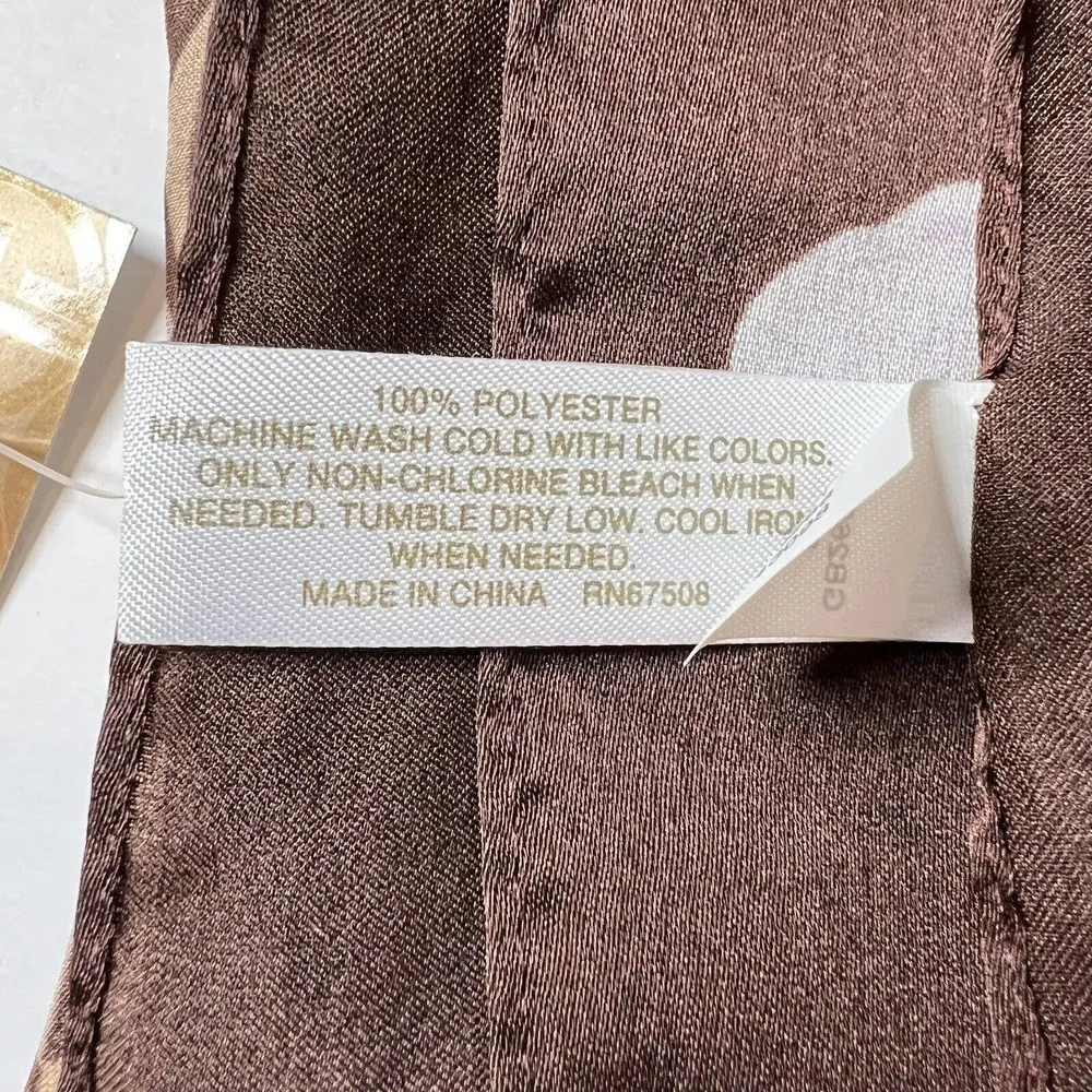 Giani Bernini Floral Loop Square Scarf Brown New - Image 3