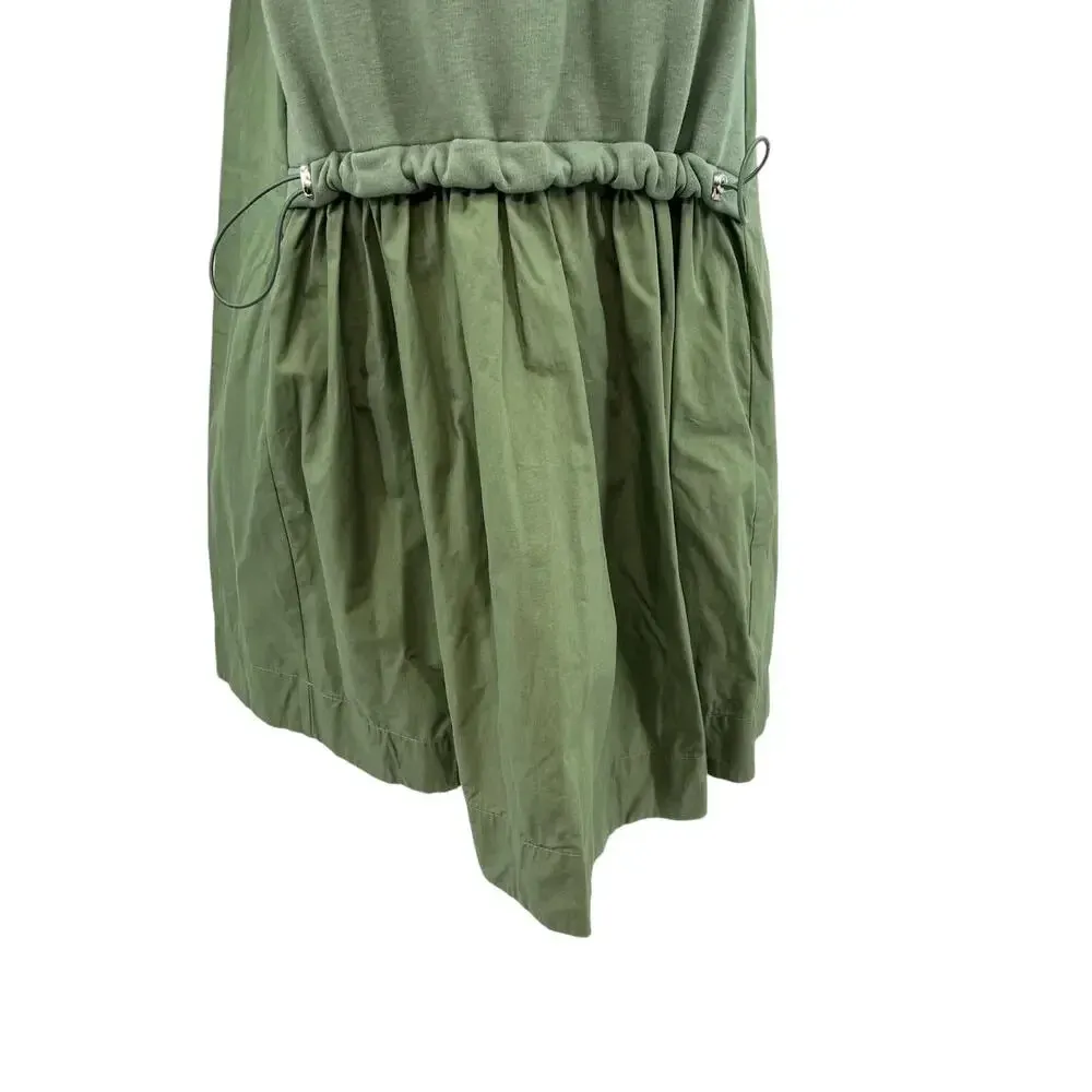 Anthropologie‎ Pilcro Sweatshirt Twofer Mini Dress Short-Sleeve Moss Green Small - Image 6