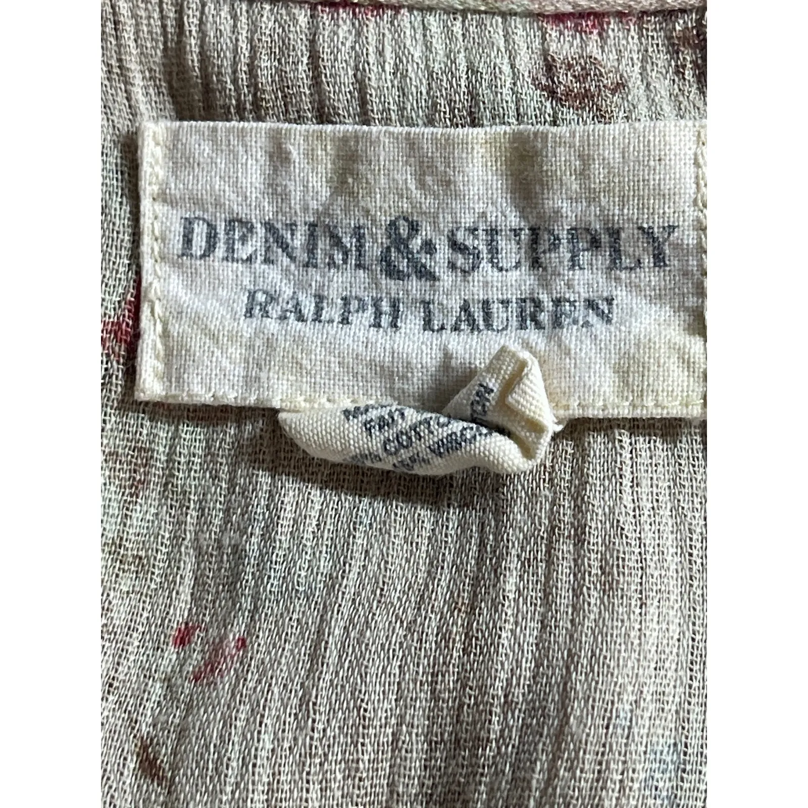 Ralph Lauren Denim & Supply Floral Pleated Long Sleeve Mini A-Line Dress Size XS - Image 4