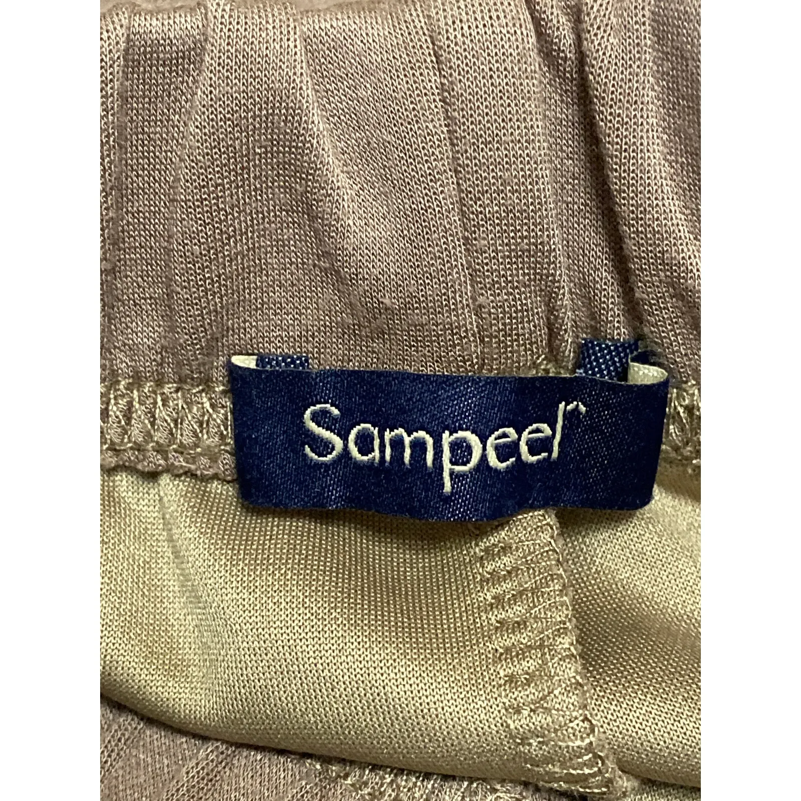 Sampeel Women's Brown High Waisted Drawstring Wide Leg Trousers Sweat Pants Sz S - Image 3