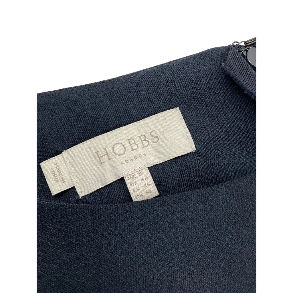 Hobbs London Navy Blue Bell Sleeve Shift Dress Womens UK 18 US 14 lined classic - Image 3