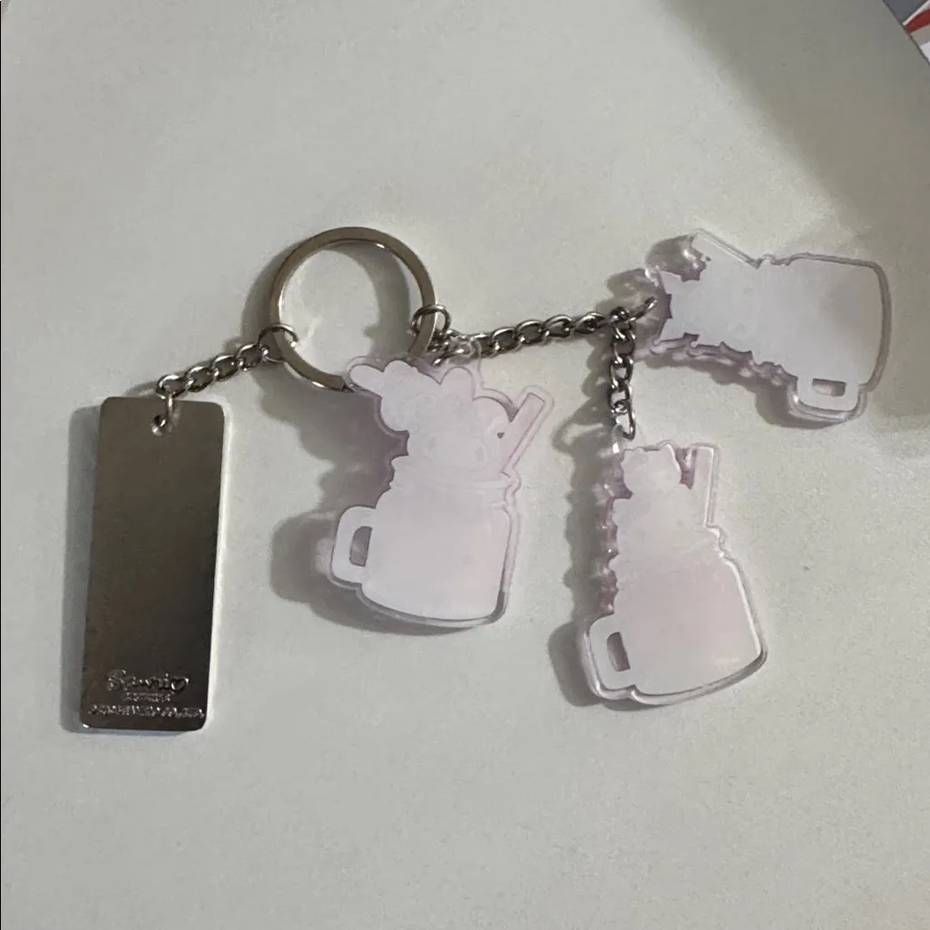 Sanrio Hello Kitty Keychain with Silver and Pink Accents - Image 4