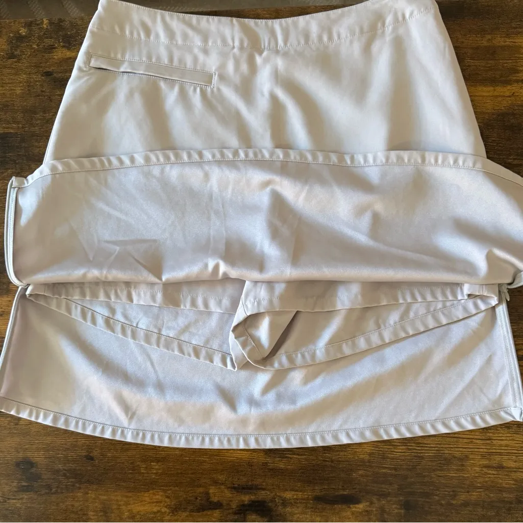 Patagonia Duway Skirt Womens Size 4 Lined Hiking Outdoor Side Zip Gray Beige - Image 8