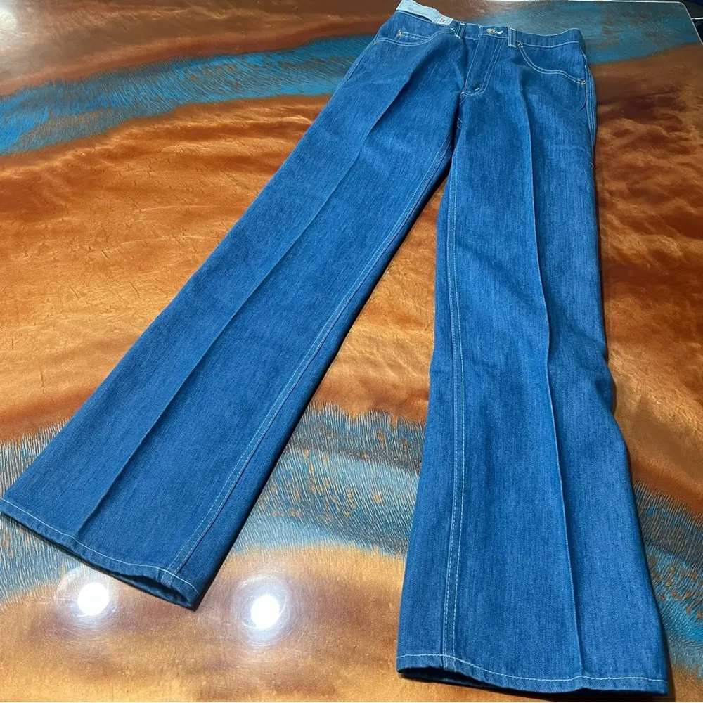 Vintage Levi’s Movin’ On Light wash Flare leg Jeans 80s NOS 28x32 Made in USA - Image 10