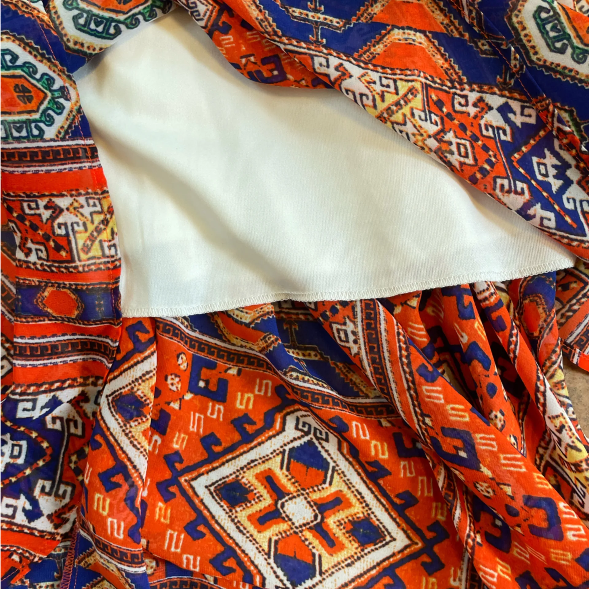 Bisou Bisou Lace Handkerchief Hem High Low Flowy Dress Size 10 - Image 10