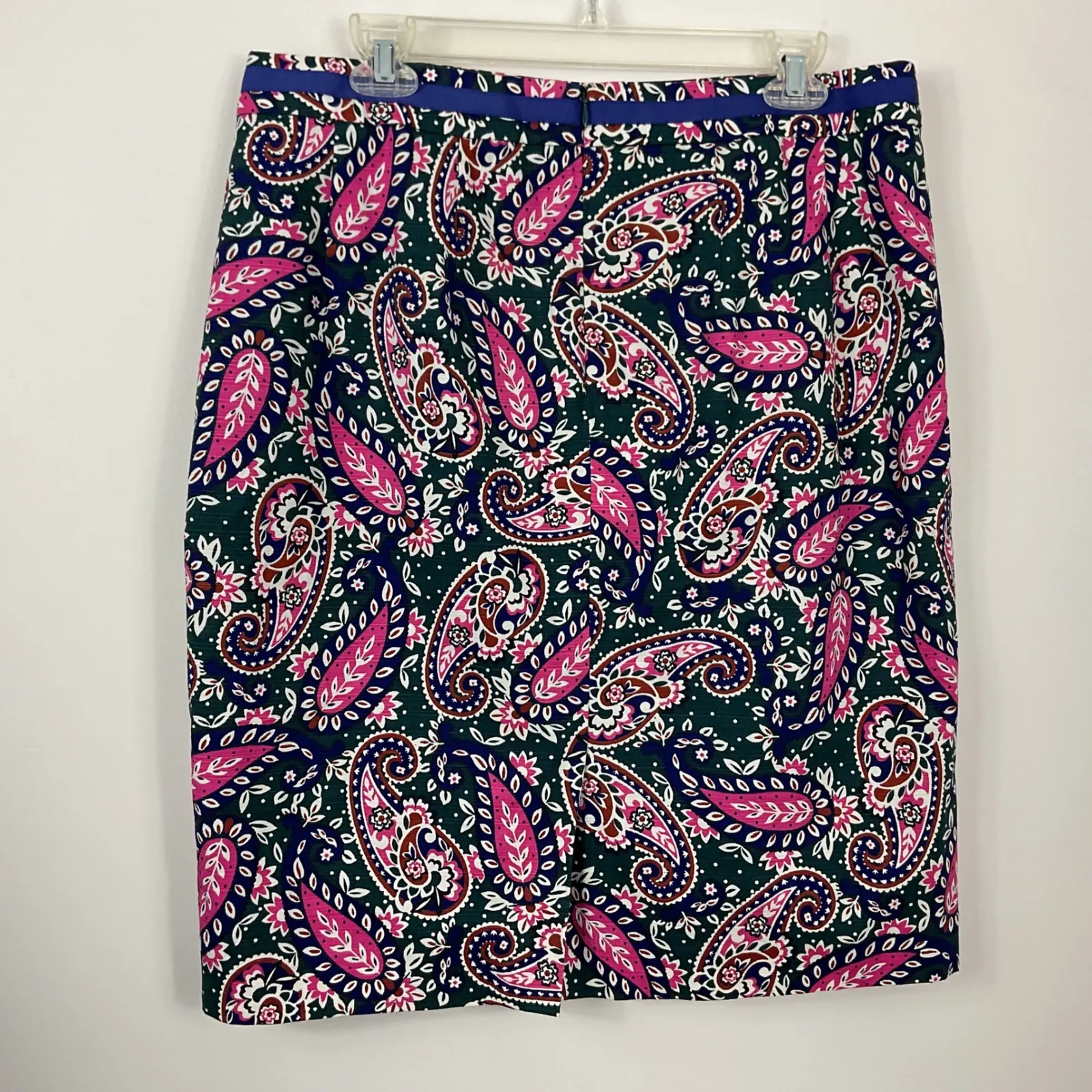 Boden Paisley Modern Pencil Skirt Women's Size 12R Green - Image 3