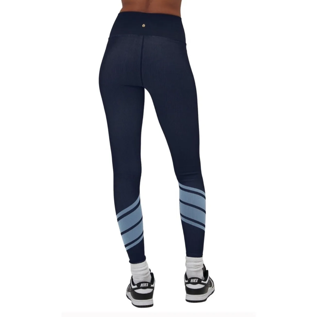 Spiritual Gangster Love Sculpt Jacquard Leggings in Navy. Size M/L. NWOT - Image 3