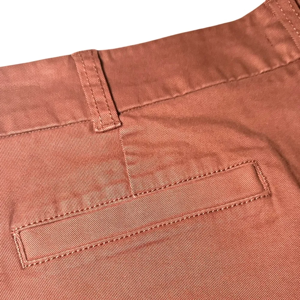 J Crew Flat Front Chino Shorts-Rust Orange Color-4" Inseam-Size 14-NWT - Image 5