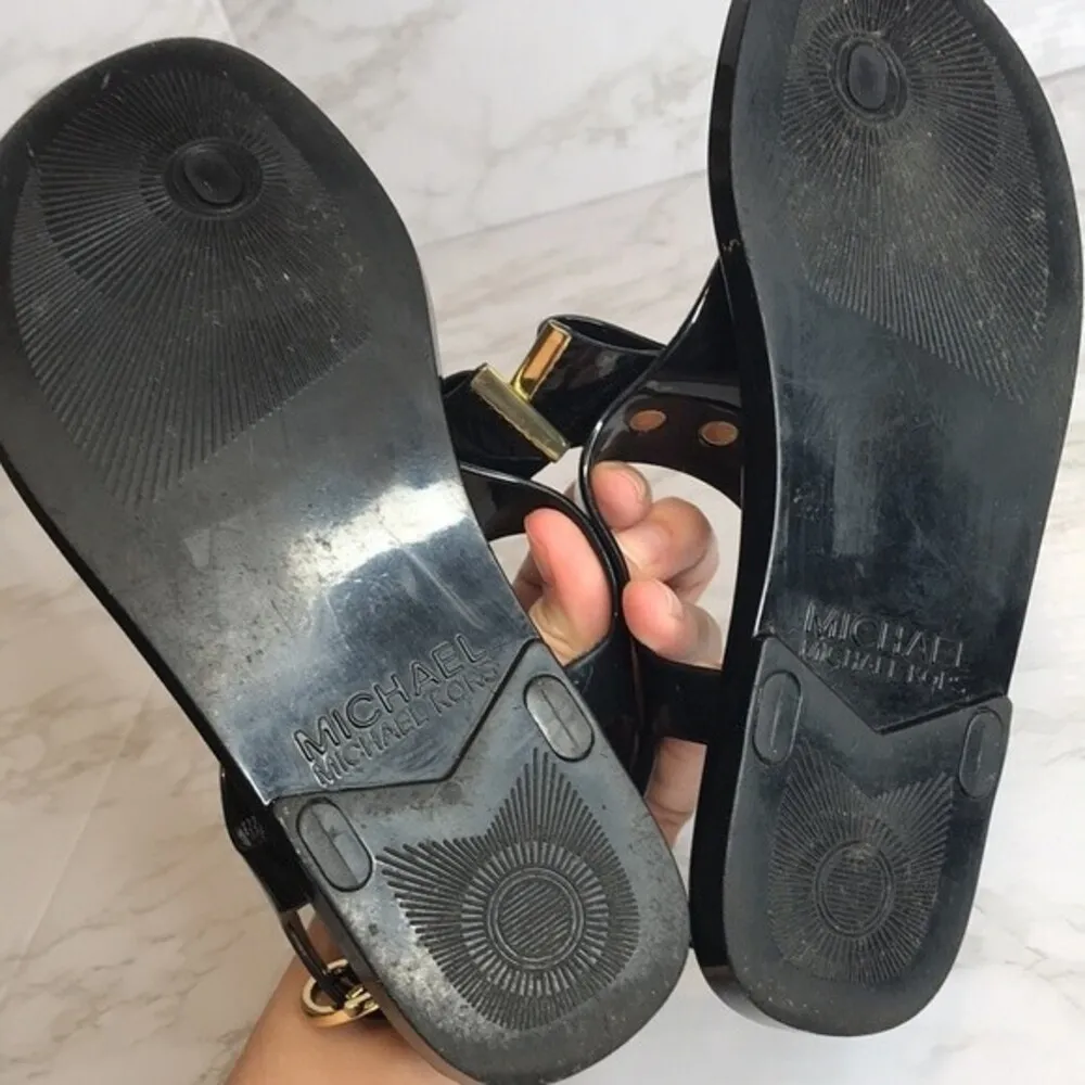 Michael kors MK Jelly aliza sandal with bow front and buckle size 5 - Image 7