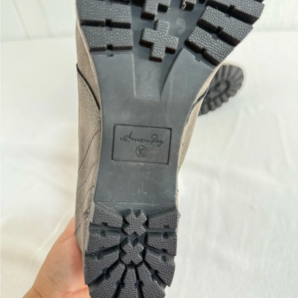 American Rag Gray Lace-Up Wedge Boots - Image 7