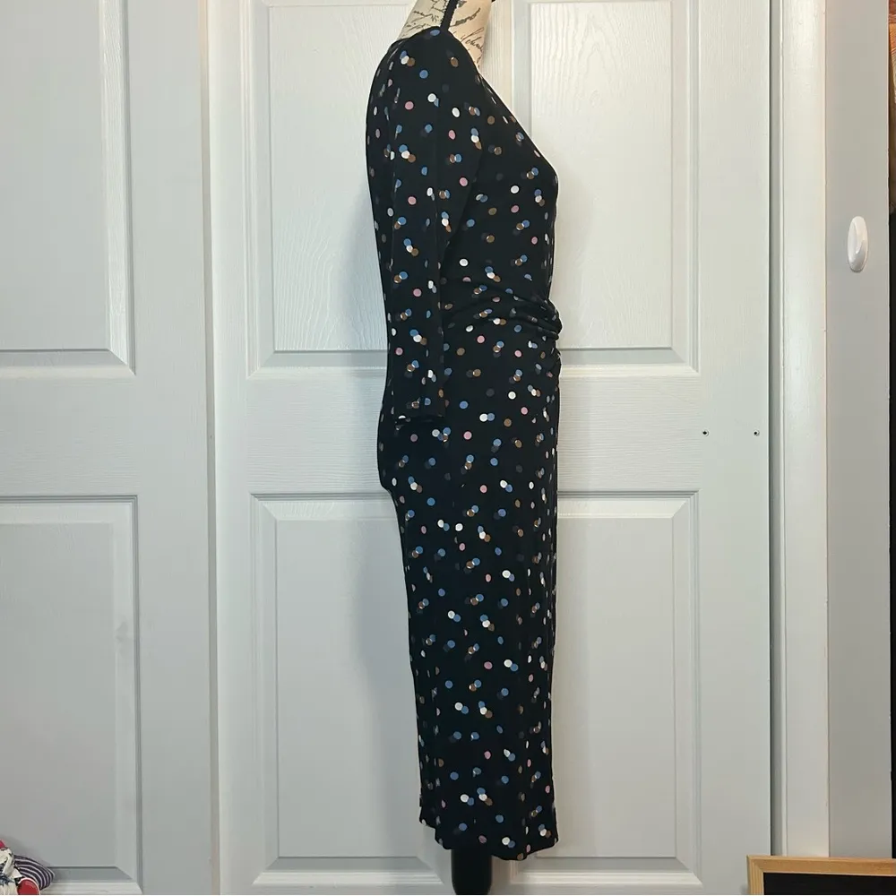 Boden Rosalie Twist Front Polka Dot Midi Dress White Size M - Image 5