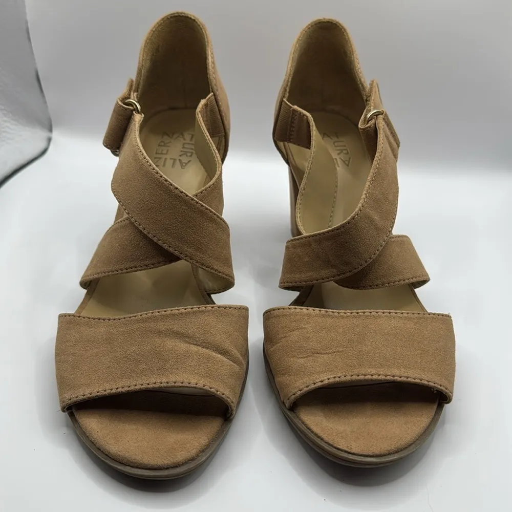 Naturalizer Lindy Dress Sandals Tan Suede Size 8 - Image 4
