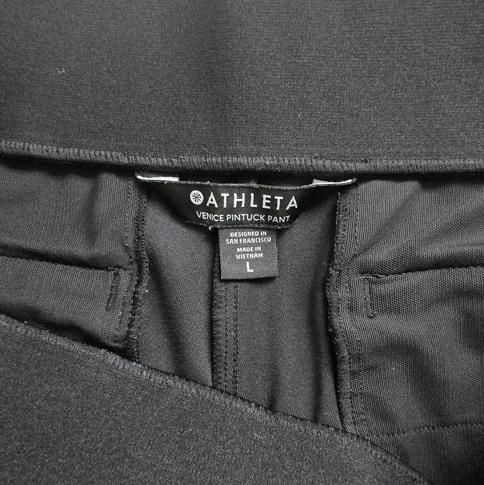 Athleta  Venice Pintuck Pant Black Pull On Ankle Pants - Image 10