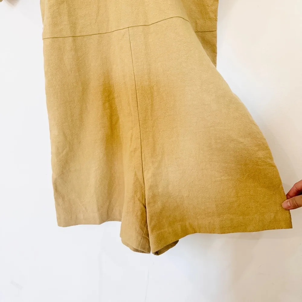 Ilana Kohn 100% cotton Tan Short Sleeve Romper Size 4 - Image 9